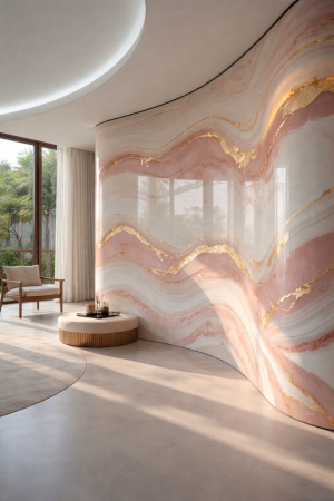 Thi công giả đá cẩm thạch trên tường