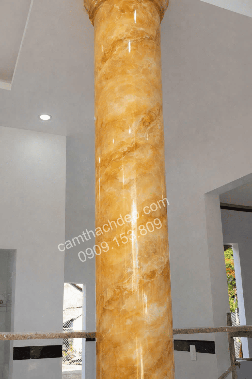 Cột Sơn Giả Đá Vàng Hoàng Gia - cẩm thạch đẹp
