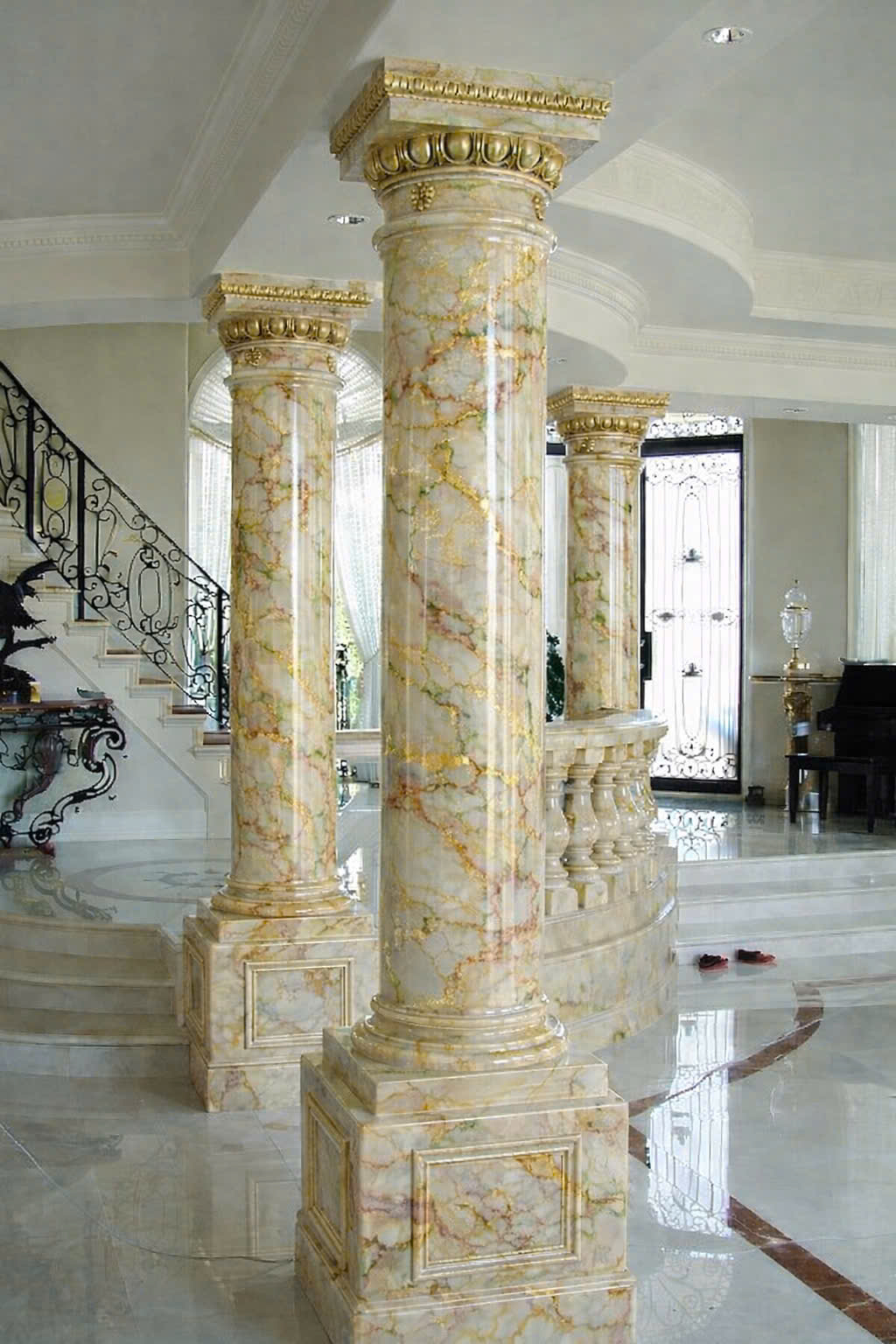 Cột Sơn Giả Đá Phỉ Thuý&nbsp;- cẩm thạch đẹp