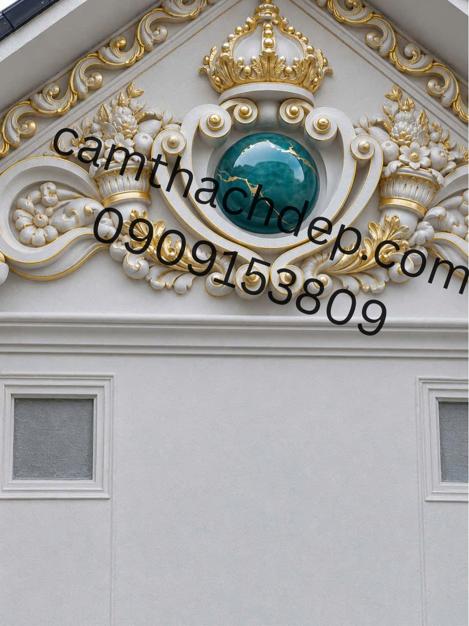 Cột Sơn Giả Đá Xanh Khổng Tước Cao Cấp - cẩm thạch đẹp