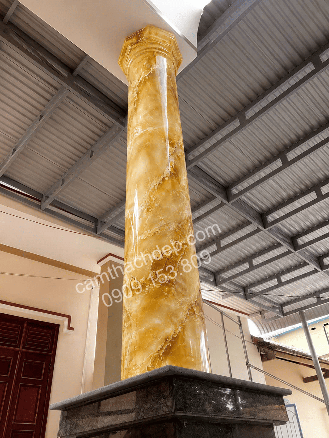 thi công cột tròn sơn giả đá cẩm thạch tại tphcm
