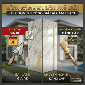 3 sai lầm phổ biến khi chọn thợ thi công giả đá cẩm thạch giá rẻ
