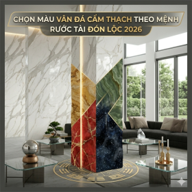 Cách chọn màu vân đá cẩm thạch theo mệnh giúp gia chủ rước tài đón lộc