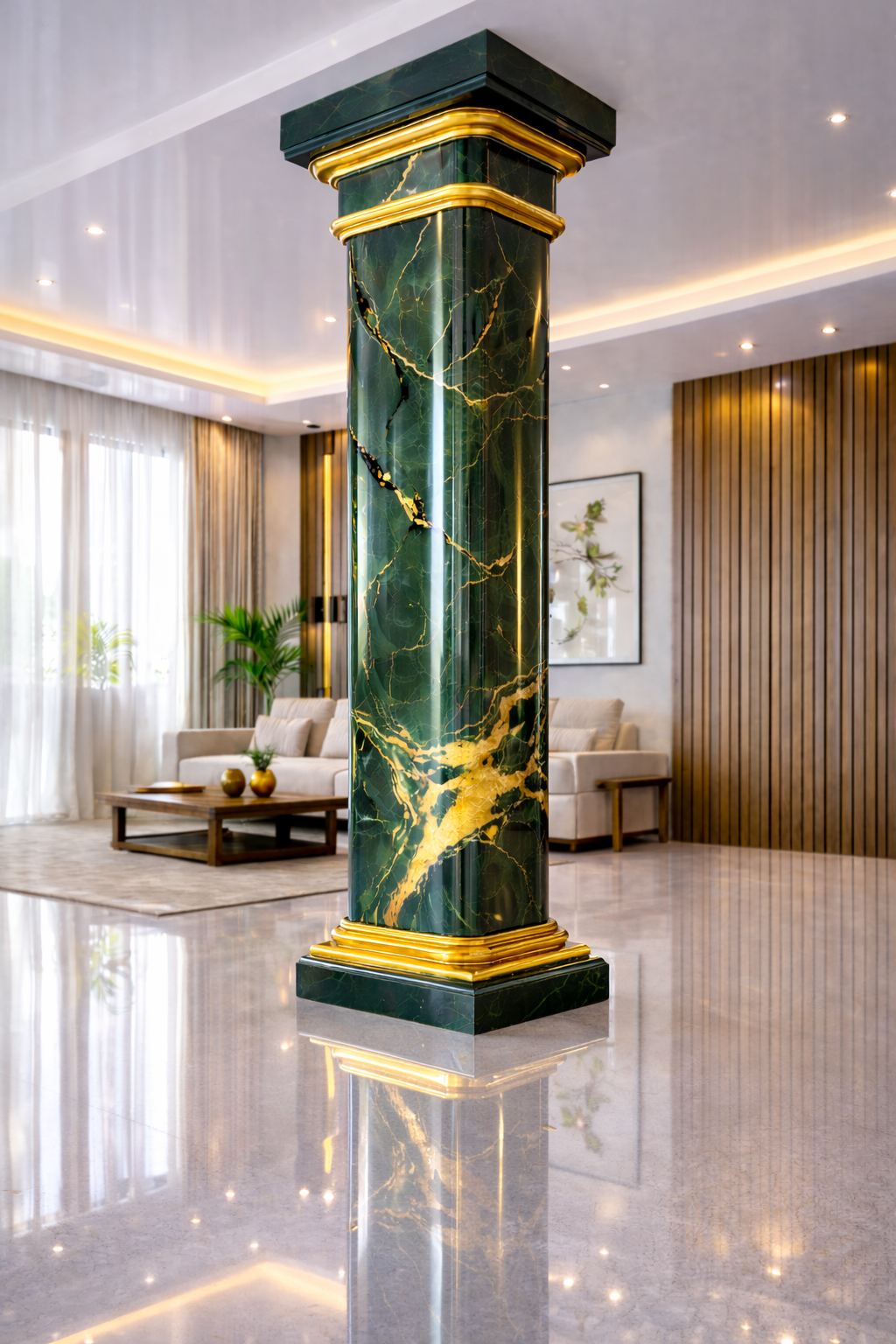 Giả đá cẩm thạch cao cấp xanh ngọc lục bích